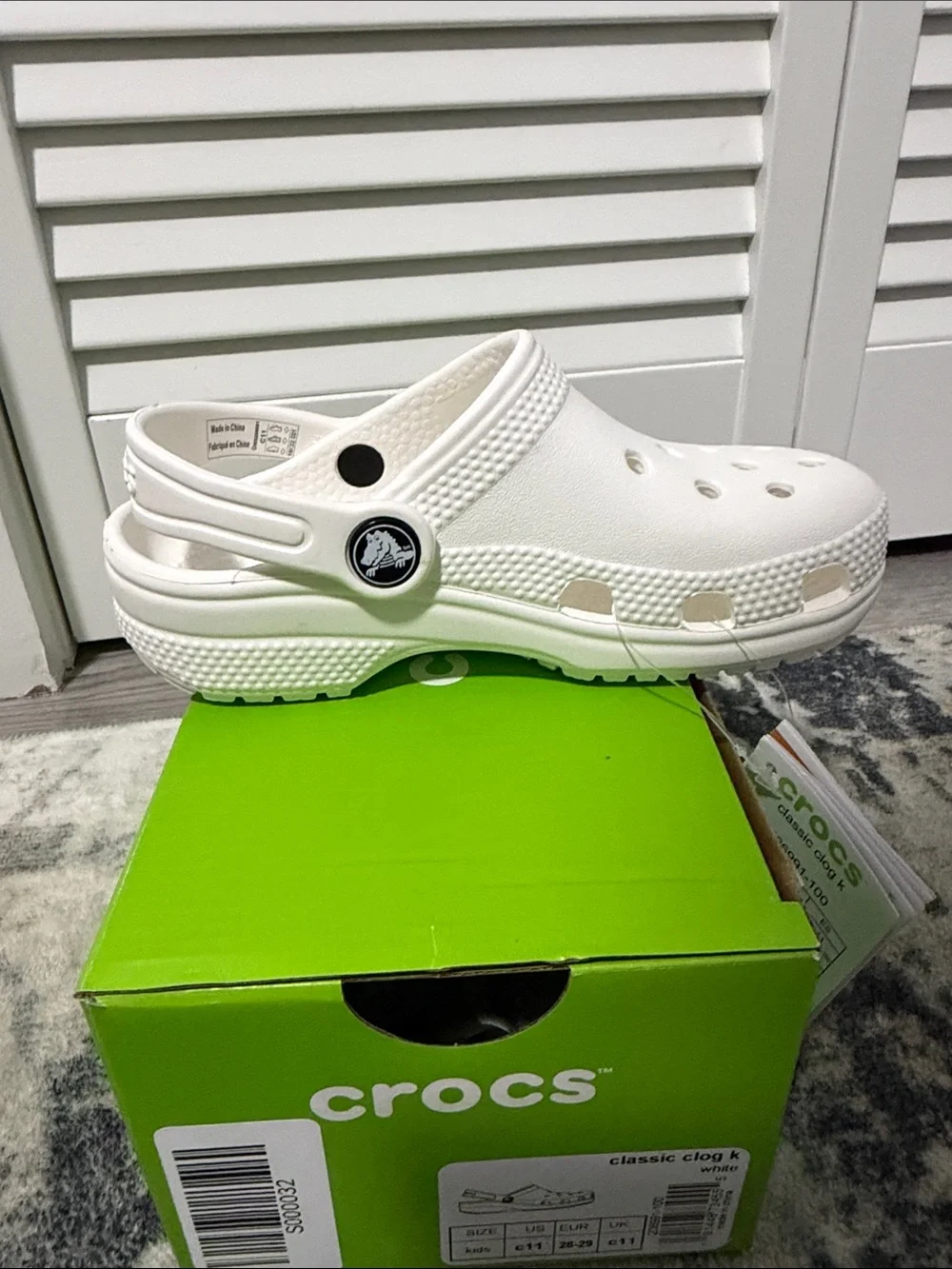 CROCS Kids Classic Clog K - White